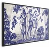Artgeist Plakatas - Ancient Vineyard - three women in a portal painted in mėlynas ink