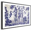 Artgeist Plakatas - Ancient Vineyard - three women in a portal painted in mėlynas ink