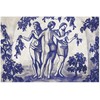 Artgeist Plakatas - Ancient Vineyard - three women in a portal painted in mėlynas ink