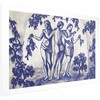 Artgeist Plakatas - Ancient Vineyard - three women in a portal painted in mėlynas ink