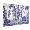 Artgeist Plakatas - Ancient Vineyard - three women in a portal painted in mėlynas ink