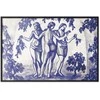 Artgeist Plakatas - Ancient Vineyard - three women in a portal painted in mėlynas ink