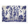 Artgeist Plakatas - Ancient Vineyard - three women in a portal painted in mėlynas ink