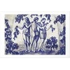 Artgeist Plakatas - Ancient Vineyard - three women in a portal painted in mėlynas ink