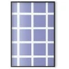 Artgeist Plakatas - Baltas Lines - a grid with large gaps on a mėlynas background