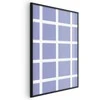 Artgeist Plakatas - Baltas Lines - a grid with large gaps on a mėlynas background