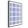 Artgeist Plakatas - Baltas Lines - a grid with large gaps on a mėlynas background
