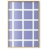 Artgeist Plakatas - Baltas Lines - a grid with large gaps on a mėlynas background