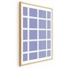 Artgeist Plakatas - Baltas Lines - a grid with large gaps on a mėlynas background