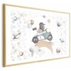Artgeist Plakatas - Bear in a Race Car