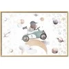 Artgeist Plakatas - Bear in a Race Car