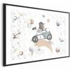 Artgeist Plakatas - Bear in a Race Car