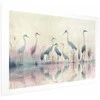 Artgeist Plakatas - Birds by the Lake - herons painted in watercolor in a delicate, pilka-pink palette