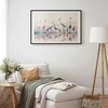 Artgeist Plakatas - Birds by the Lake - herons painted in watercolor in a delicate, pilka-pink palette