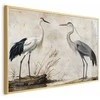 Artgeist Plakatas - Birds from an Old Engraving - vintage-style illustration of a heron and a crane