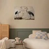 Artgeist Plakatas - Birds from an Old Engraving - vintage-style illustration of a heron and a crane