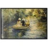 Artgeist Plakatas - Boat crossing - painting of two women sailing a boat on a river