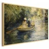 Artgeist Plakatas - Boat crossing - painting of two women sailing a boat on a river