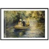 Artgeist Plakatas - Boat crossing - painting of two women sailing a boat on a river