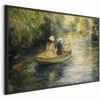 Artgeist Plakatas - Boat crossing - painting of two women sailing a boat on a river