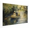 Artgeist Plakatas - Boat crossing - painting of two women sailing a boat on a river