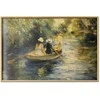 Artgeist Plakatas - Boat crossing - painting of two women sailing a boat on a river