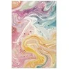 Artgeist Plakatas - Colorful Chaos - dynamic shapes in shades of pink, yellow, and mėlynas