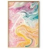 Artgeist Plakatas - Colorful Chaos - dynamic shapes in shades of pink, yellow, and mėlynas