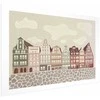 Artgeist Plakatas - Colorful Facades - Historic Wrocław Tenement Houses Against the Sky and Cobblestone Street