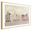 Artgeist Plakatas - Colorful Facades - Historic Wrocław Tenement Houses Against the Sky and Cobblestone Street