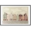 Artgeist Plakatas - Colorful Facades - Historic Wrocław Tenement Houses Against the Sky and Cobblestone Street