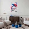 Artgeist Plakatas - Colorful Repetition - three flamingo silhouettes with an inspiring quote
