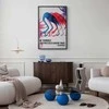 Artgeist Plakatas - Colorful Repetition - three flamingo silhouettes with an inspiring quote
