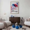 Artgeist Plakatas - Colorful Repetition - three flamingo silhouettes with an inspiring quote