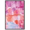 Artgeist Plakatas - Colorful Strokes - intense shades of pink and violetinė on canvas