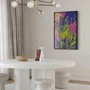 Artgeist Plakatas - Colorful Tiger - intense colors of a tiger surrounded by tropical plants