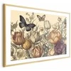 Artgeist Plakatas - Colorful Tulips on a Kreminis Background