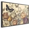 Artgeist Plakatas - Colorful Tulips on a Kreminis Background