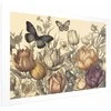 Artgeist Plakatas - Colorful Tulips on a Kreminis Background