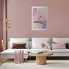 Artgeist Plakatas - Confucius on Beauty - a bust in pink with flowers and a quote