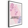 Artgeist Plakatas - Confucius on Beauty - a bust in pink with flowers and a quote