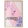 Artgeist Plakatas - Confucius on Beauty - a bust in pink with flowers and a quote