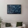 Artgeist Plakatas - Dense, Dark Mėlyna Abstract Ornaments