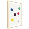 Artgeist Plakatas - Eiffel Tower and Colorful Tennis Balls