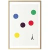 Artgeist Plakatas - Eiffel Tower and Colorful Tennis Balls