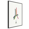 Artgeist Plakatas - Eiffel Tower - Colored Graphic - Abstraction