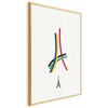 Artgeist Plakatas - Eiffel Tower - Colored Graphic - Abstraction