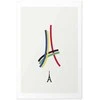 Artgeist Plakatas - Eiffel Tower - Colored Graphic - Abstraction
