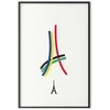 Artgeist Plakatas - Eiffel Tower - Colored Graphic - Abstraction