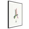 Artgeist Plakatas - Eiffel Tower - Colored Graphic - Abstraction